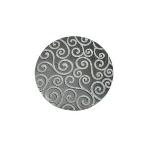 IKEA Metal Trivet Swirl Pattern 5” Round Hot Plate Silver Tone Modern Kitchen